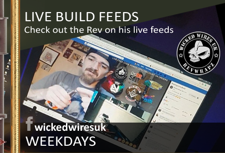 Wicked Wires live coil build feed and brand artwork